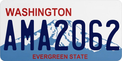 WA license plate AMA2062