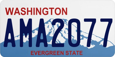 WA license plate AMA2077