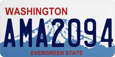 WA license plate AMA2094