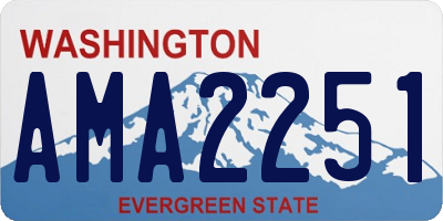 WA license plate AMA2251