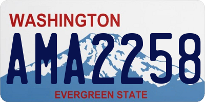 WA license plate AMA2258