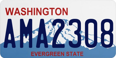 WA license plate AMA2308
