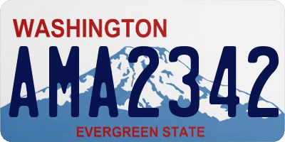 WA license plate AMA2342