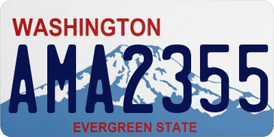 WA license plate AMA2355
