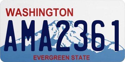 WA license plate AMA2361