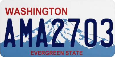 WA license plate AMA2703