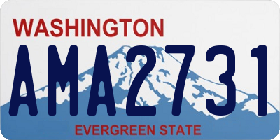 WA license plate AMA2731