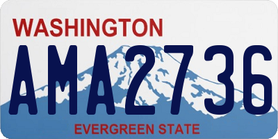 WA license plate AMA2736