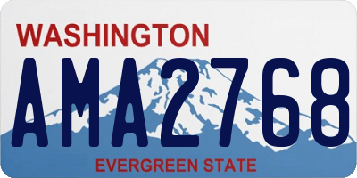 WA license plate AMA2768