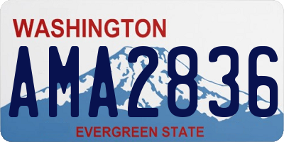 WA license plate AMA2836