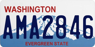 WA license plate AMA2846