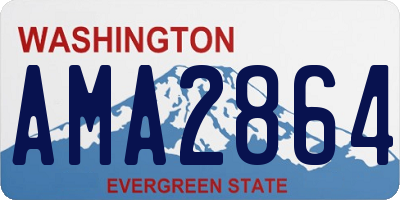 WA license plate AMA2864