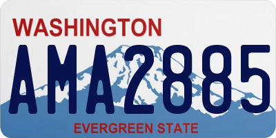 WA license plate AMA2885