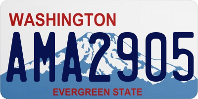 WA license plate AMA2905