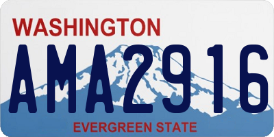 WA license plate AMA2916