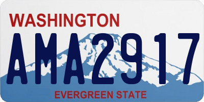 WA license plate AMA2917