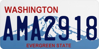 WA license plate AMA2918