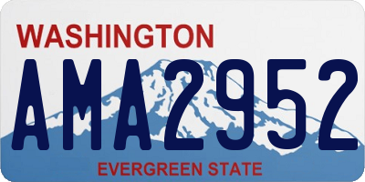 WA license plate AMA2952