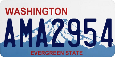 WA license plate AMA2954