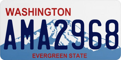 WA license plate AMA2968