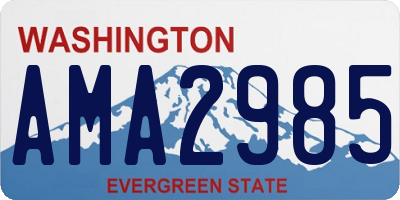 WA license plate AMA2985