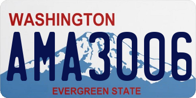 WA license plate AMA3006