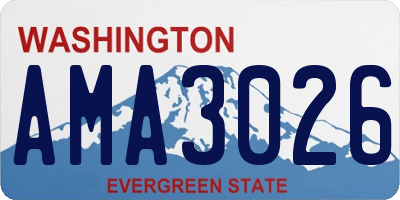 WA license plate AMA3026