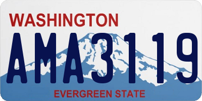 WA license plate AMA3119