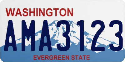 WA license plate AMA3123