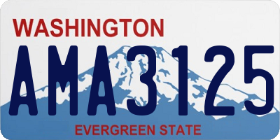 WA license plate AMA3125