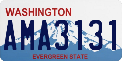 WA license plate AMA3131