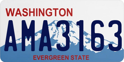 WA license plate AMA3163