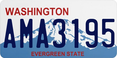 WA license plate AMA3195
