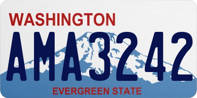 WA license plate AMA3242