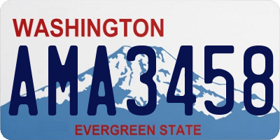 WA license plate AMA3458