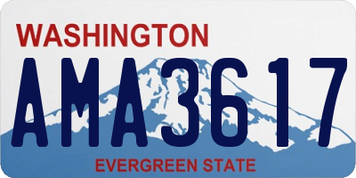 WA license plate AMA3617