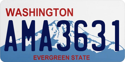 WA license plate AMA3631