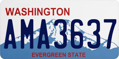 WA license plate AMA3637