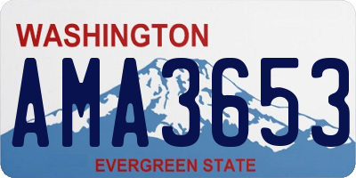 WA license plate AMA3653