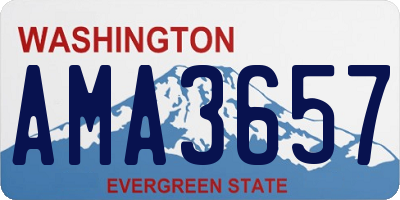WA license plate AMA3657