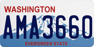 WA license plate AMA3660