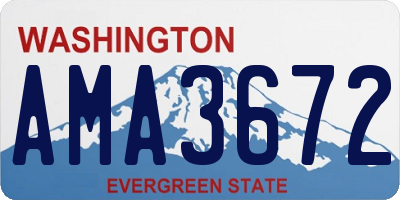 WA license plate AMA3672
