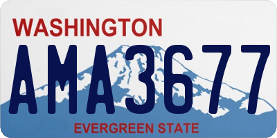 WA license plate AMA3677