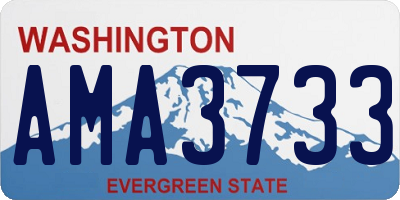 WA license plate AMA3733