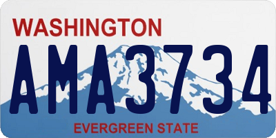 WA license plate AMA3734