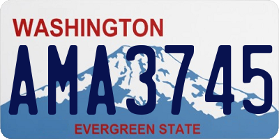 WA license plate AMA3745