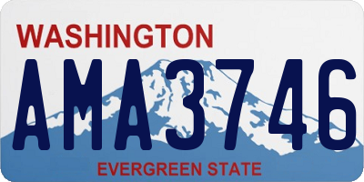 WA license plate AMA3746