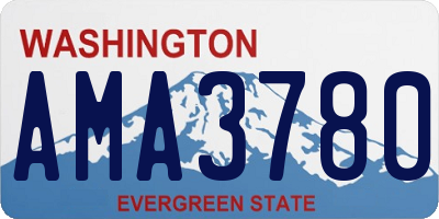WA license plate AMA3780