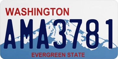 WA license plate AMA3781