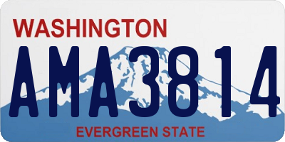 WA license plate AMA3814